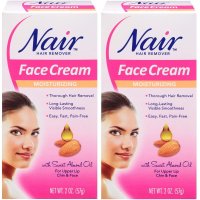 Nair 네어 헤어 리무버 왁스 왁싱 모이스처 제모 페이스 크림 57g 2팩