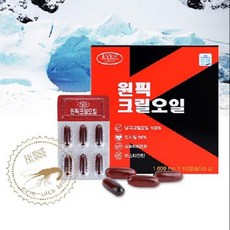 <b>원픽크릴오일</b> 1000mg 60캡슐 인지질56% 남극 새우 콜레스테롤 심혈관 부모님선물