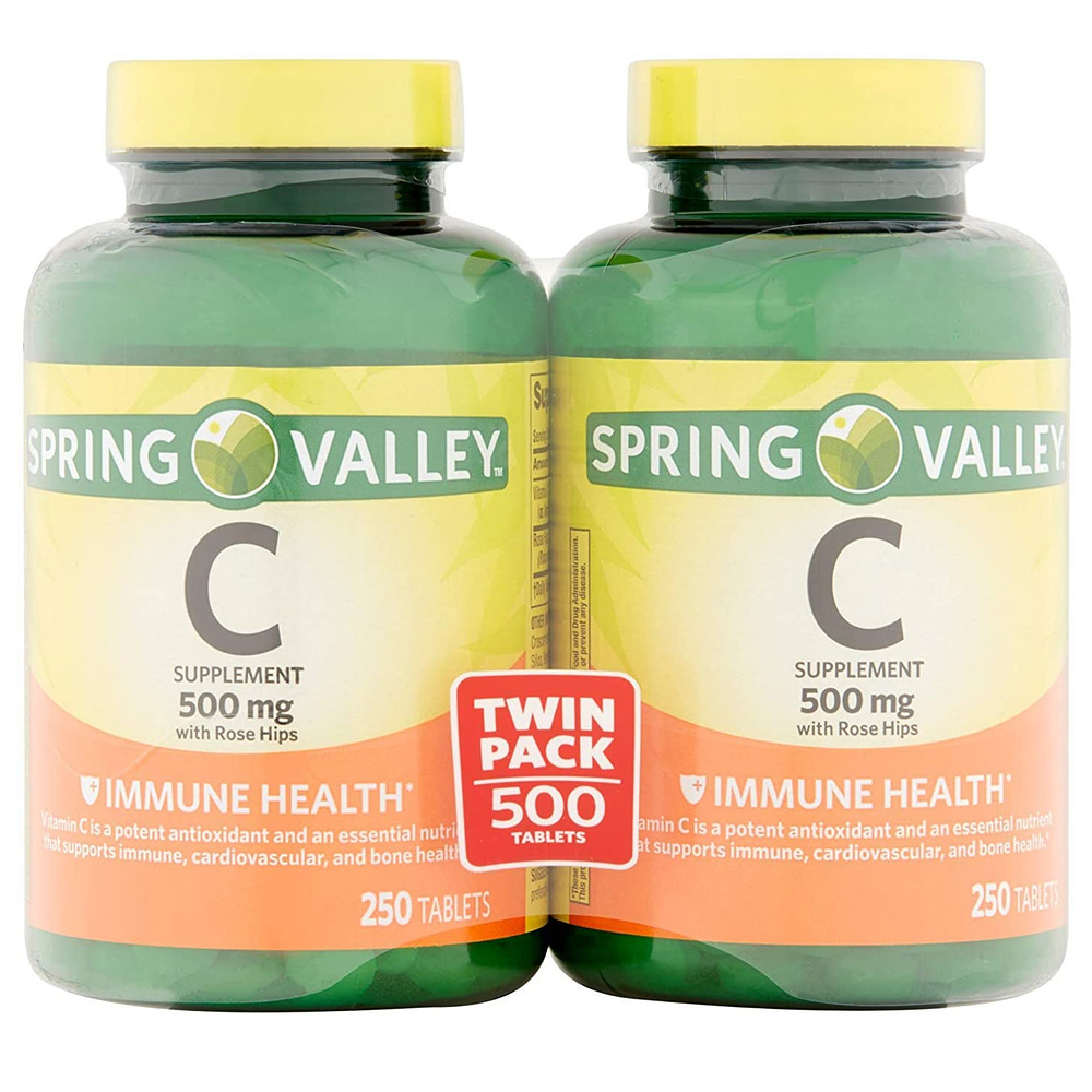 Spring Valley Vitamin C with Rose Hips <b>스프링 벨리 비타민C</b> 로즈힙 500 mg 250정 2팩