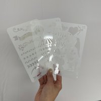 DIY 스텐실 카드 24set 디자인 도안 생일카드