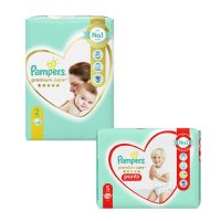 유럽산 팸퍼스 프리미엄케어 기저귀 팬티 밴드 1 2 3 4 5 6 단계 pampers 바우처