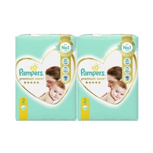 유럽산 팸퍼스 프리미엄케어 밴드형 기저귀 pampers 밴드2단계_2팩 총136매