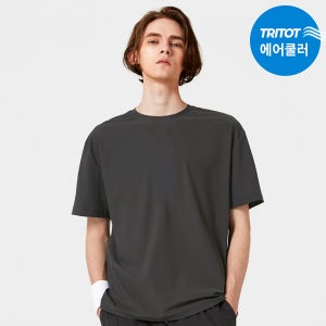 트리코트 에어쿨러 루즈핏 아이콘 반팔티셔츠 어반그레이(남녀공용)