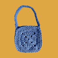 Rope Square Bag (Blue) (핸드메이드 코바늘가방)