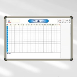 천후표 날씨기록표 1500x900 기후 현황판 건설현장 맞춤칠판 인쇄 화이트보드