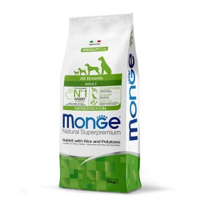 [DOG]몬지 모노프로틴 (LID) 올브리드 어덜트 토끼고기 12kg /12개월이상/반려견/단일단백질