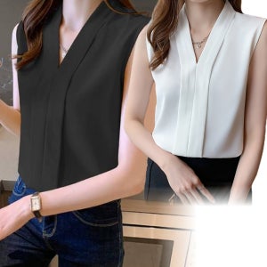 연예인블라우스 승무원 링클프리 면접반팔 실키 세일러 블라우스