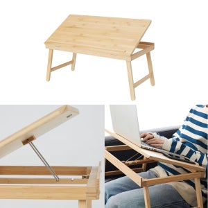 이케아 원목 펠프리트 침대 트레이 접이식 각도조절 베드 테이블