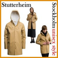 Stutterheim 스투터하임 남녀공용 스톡홀름 레인코트-Sand