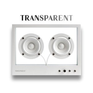 [스웨덴 감성디자인] 트랜스페어런트 S스몰 화이트/블랙 투명 블루투스 스피커 TV연결가능
