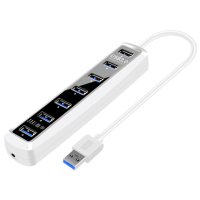 다이소 USB 노트북 허브 크리스털 usb 배선기, 쿼드러플 허브, 커넥터, 배선기