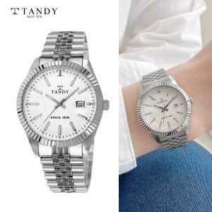 [TANDY] 탠디 럭셔리 메탈 손목시계(오스트리아 스톤 식입) T-3921 남자 빈티지화이트
