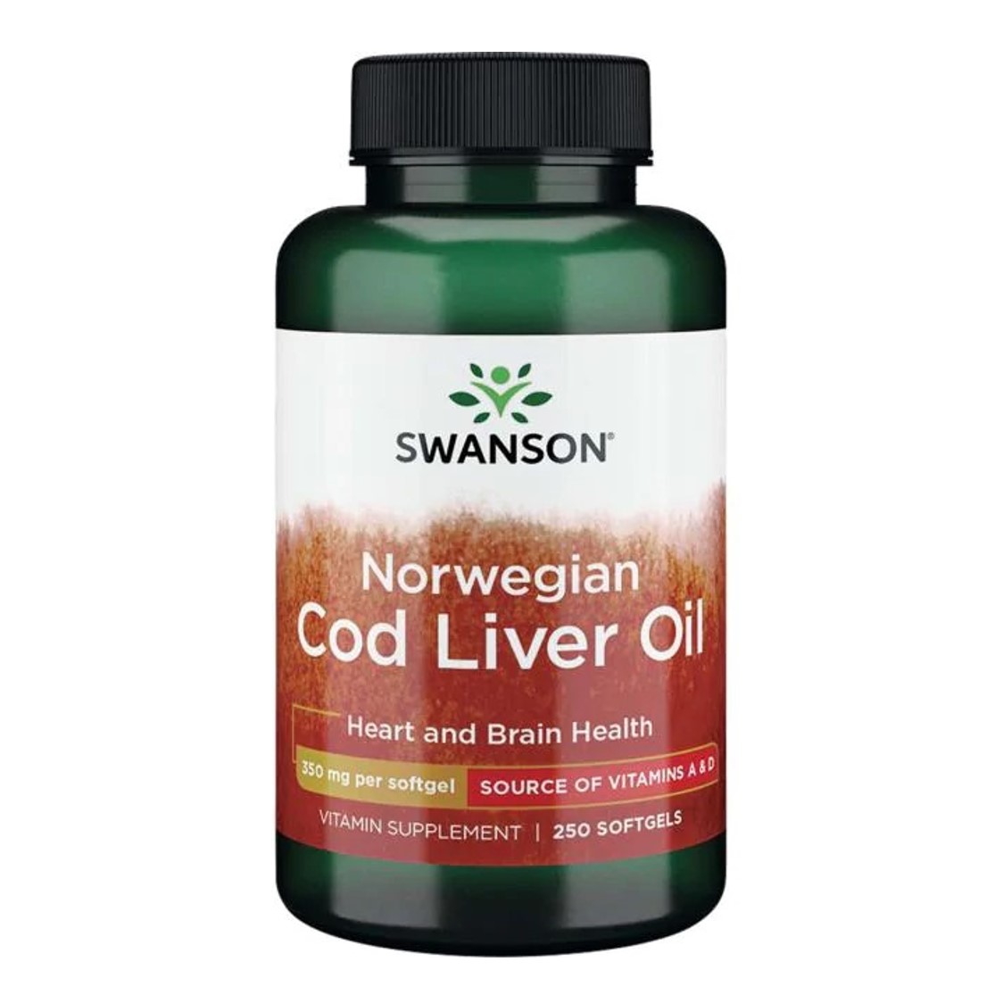 스완슨 노르웨이산 코드<b>리버</b>오일 <b>350</b>mg 대구간유 오메가3 비타민 250정