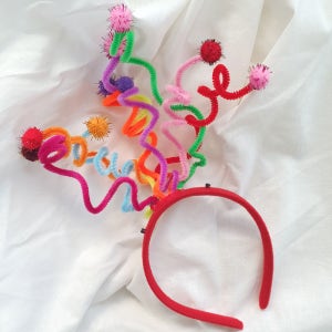 생일 파티 HBD 머리띠 친구 생일 모자 뽀글이 머리띠