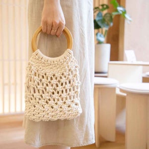 마크라메 우드링 가방 만들기 DIY 키트 네트백 솜씨키트