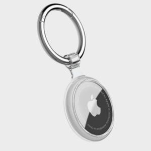 애플 에어태그 TPU 투명 가죽 범퍼 키링 케이스