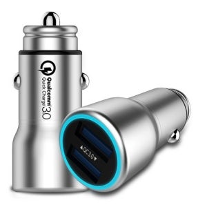 바바리아 풀메탈 퀄컴 퀵차지 3.0 2포트 듀얼 차량용 고속 충전기