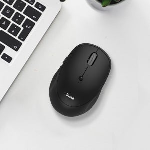 아이노트 M508R 저소음 무선 마우스 5버튼 DPI 조절 뛰어난 그립감 블랙