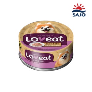 러브잇독 닭고기&연어 강아지캔 90g (낱개) 강아지 간식 통조림