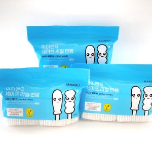 마미앤유 세이프 리필면봉 600P X 3팩국산 직접생산 일회용 위생 귀이개 대용량