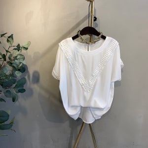 (당일발송)콘 브이 태슬 블라 티셔츠 2color