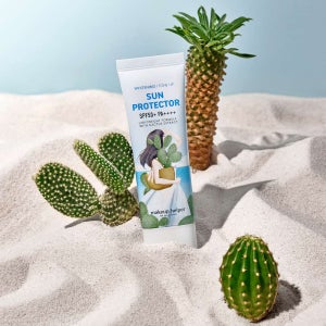 메이크업헬퍼 선인장 무기자차 화이트닝 톤업 선 프로텍터 SPF50+/PA4+