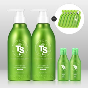 [공식] 뉴프리미엄TS 탈모증상완화 샴푸 500g x 2개+100g x 2개+6g x 5개