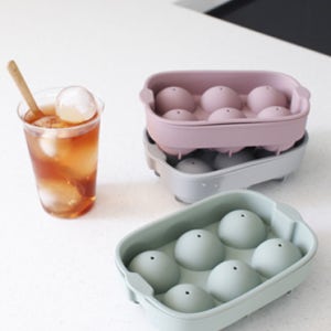 (국산)실리콘 아이스몰드 트레이 왕볼 얼음틀 6구 빅볼