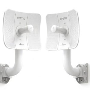 티피링크 CPE710(2대) 무선AP+벽면 폴 브라켓 실외용 30Km 증폭기 24V PoE