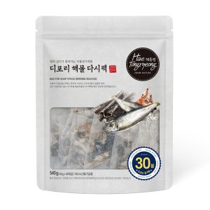 해통령 디포리 해물 다시팩 540g 대용량 육수팩