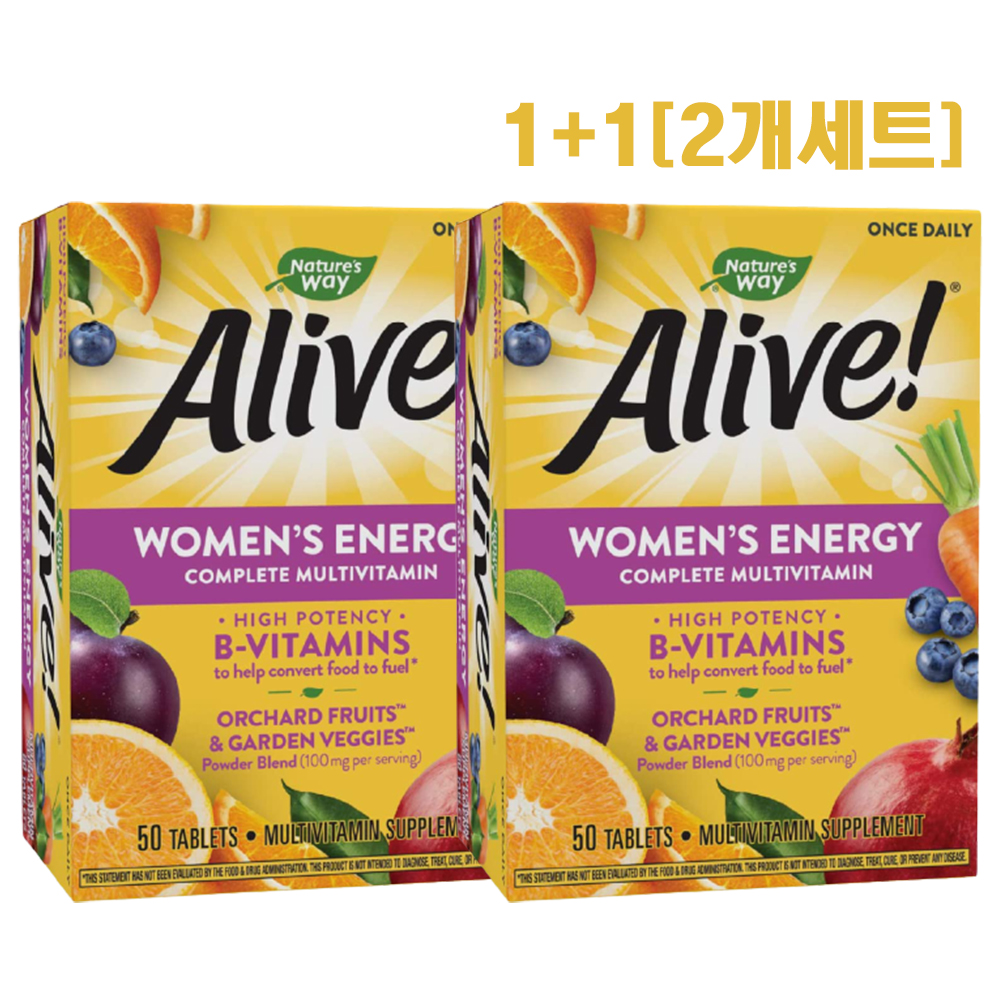 네이쳐스웨이 얼라이브 <b>원퍼데이</b> 종합 <b>멀티비타민</b> 2개세트 여성용