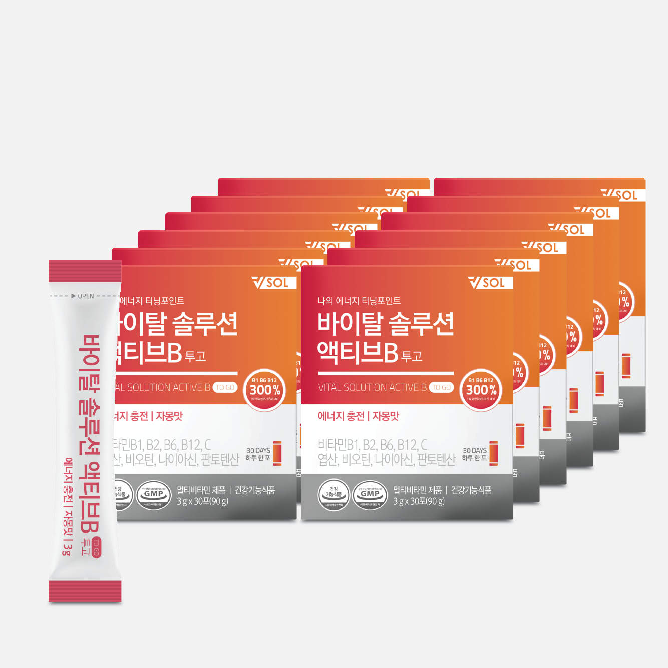 <b>바이탈솔루션</b> 액티브B 투고 30포, 12개