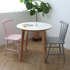 튼튼한 라미네이트 원목 원형 타원 아토 테이블 고무/HPL원형800식탁