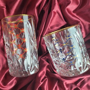 황실골드 하이볼 언더락 양주잔 소주잔 골드 술잔 스트레이트잔 블루 레드 2color