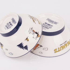 스누피 피너츠 키요 도자기 1인 공기대접 그릇 식기 세트