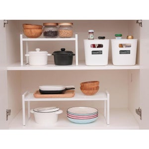 주방 싱크대선반 화이트 블랙 소 철제 하부장선반 미니선반 접시정리대 그릇 거치대 모듈