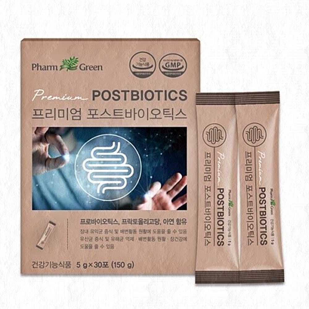 <b>팜그린</b> 포스트바이오틱스 30포 유산균 프리 <b>프로 바이오틱스</b> 장 건강 기능 영양제 배변활동