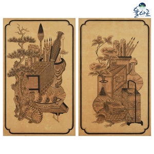 책가도 39종류 민화도안 민화그리기 DIY그림그리기 4-3-1 8폭 2 일반용지 중형