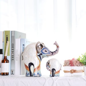 자개 코끼리장식품 풍수인테리어 집들이선물 개업식선물 OB303 2P SET