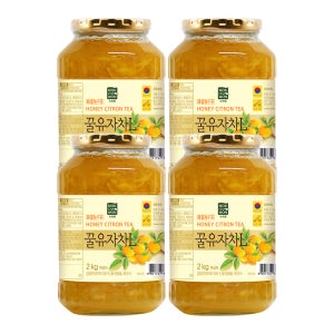 녹차원 대용량 꿀유자차 2kg, 4개