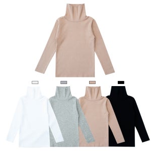 아동 베이직 스판 목폴라 티셔츠 긴목 여아 남아 주니어 키즈 긴팔 폴라티