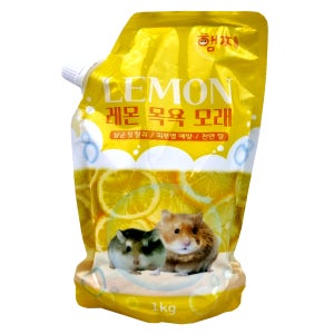 햄찌 햄스터 목욕모래 레몬1kg 살균 탈취 모래목욕 레몬향 소동물 목욕 화장실모래