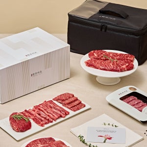 한우 살치살 갈비살 꽃등심 부채살 설로인 하이엔드 세트