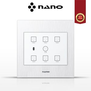 나노 아트2 화이트 2개용 6구 전자식 리모컨 터치 스위치