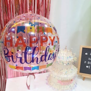 해피벌스데이 생일옹브레 생일파티 풍선 이벤트