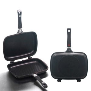 인덕션 생선 구이 양면 팬 퀸센스 티타늄 군 고구마 굽는 냄비 대형 직화 그릴 대형