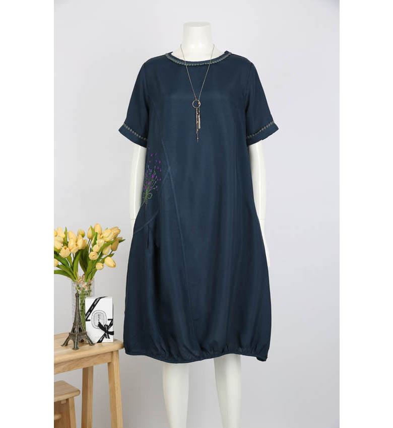 홍승애풍기인견 인견원피스 반팔원피스-꽃다발 2컬러