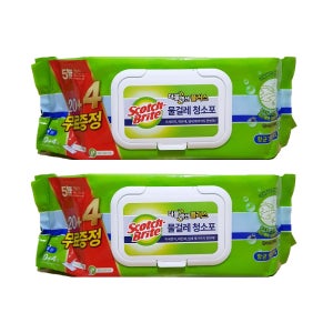 3M 스카치브라이트 더블액션 플러스 물걸레 청소포 대형 24매 x 2개