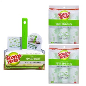 3M 스카치브라이트 테이프 클리너 대형 본체+리필6p 크리너 세트