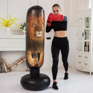1.6m 사자 라이언 오뚜기 PVC 풍선 샌드백 스탠드 스트레스 해소 권투 발차기 휴대용